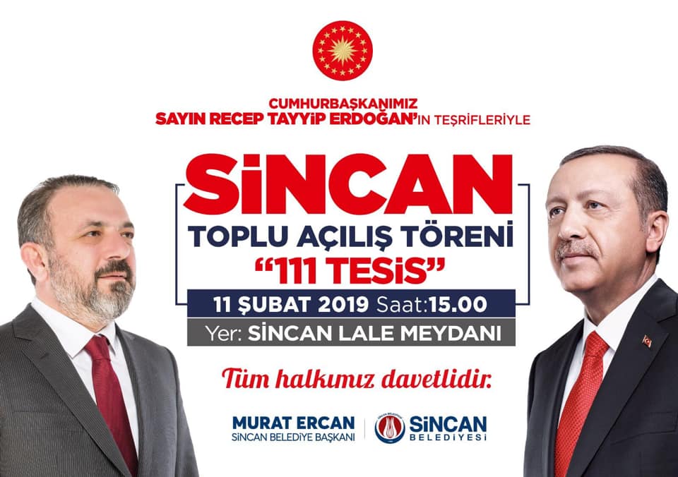 Cumhurbaşkanı Recep Tayyip Erdoğan Sincan’a Geliyor