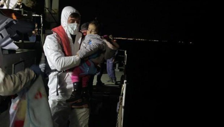 Bodrum açıklarındaki 56 düzensiz göçmen kurtarıldı