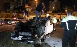 Samsun’da otomobil takla attı: 5 yaralı