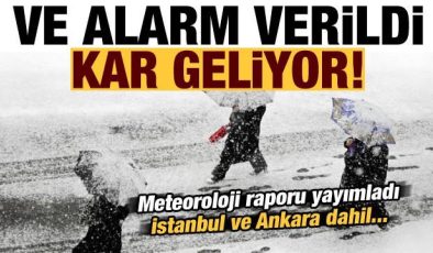 Son dakika: Alarm verildi! Kar geliyor, İstanbul ve Ankara dahil…