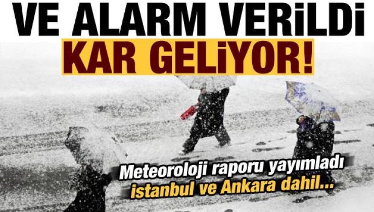 Son dakika: Alarm verildi! Kar geliyor, İstanbul ve Ankara dahil…