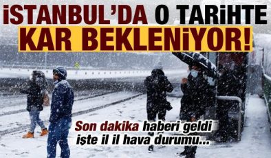 Son dakika haberi geldi! İstanbul’a kar o tarihte yağacak, işte il il hava durumu…