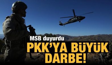 Son Dakika… MSB duyurdu: PKK’ya büyük darbe!