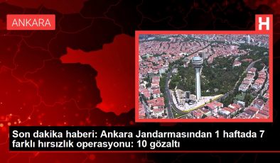 Son dakika haberi: Ankara Jandarmasından 1 haftada 7 farklı hırsızlık operasyonu: 10 gözaltı