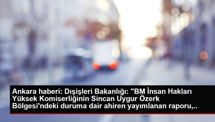 Ankara haberi: Dışişleri Bakanlığı: "BM İnsan Hakları Yüksek Komiserliğinin Sincan Uygur Özerk Bölgesi’ndeki duruma dair ahiren yayımlanan raporu, bölgede yaşayan…