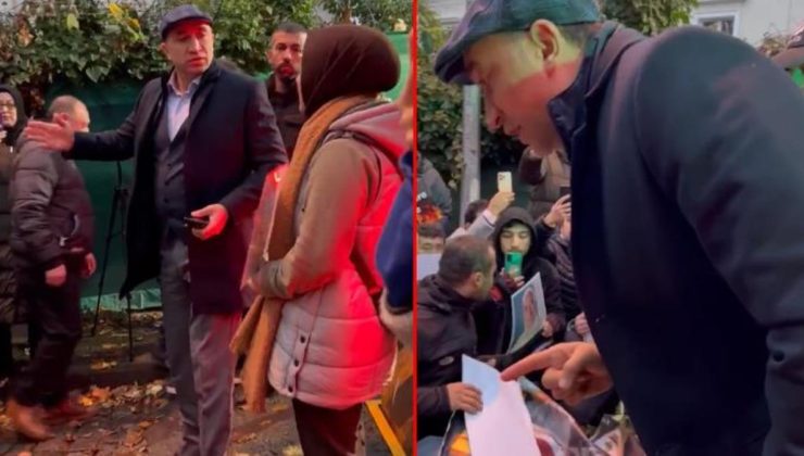 Çin Konsolosluğu önünde eylem yapan Uygur Türklerine "sınır dışı" tehdidi kamerada