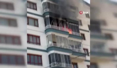 Ankara’daki Apartman Yangınında Yaralanan Adam Hastaneye Kaldırıldı