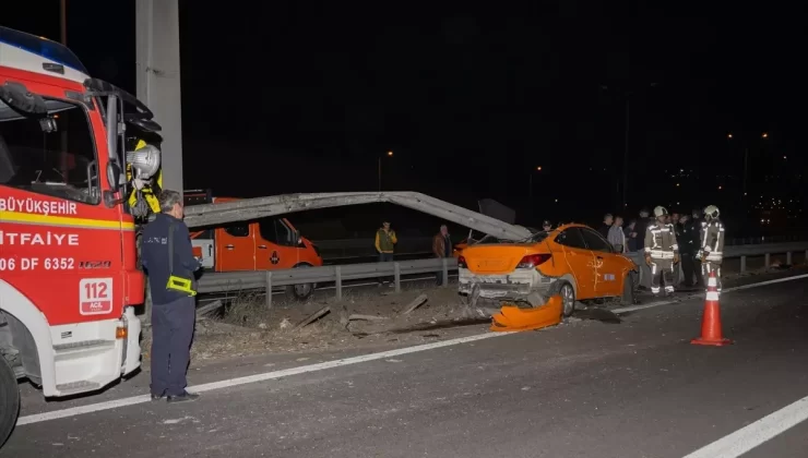 Ankara Çevre Yolu’nda Kaza: Taksi Sürücüsü Hayatını Kaybetti