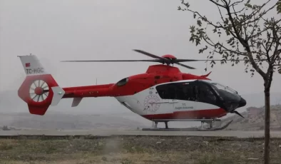 Beypazarı’nda Beyin Kanaması Geçiren Hasta Ambulans Helikopterle Hastaneye Sevk Edildi