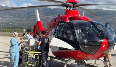 Doğuştan Kalp Hastası 22 Günlük Bebek Ambulans Helikopterle Ankara’ya Sevk Edildi