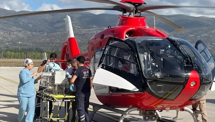 Doğuştan Kalp Hastası 22 Günlük Bebek Ambulans Helikopterle Ankara’ya Sevk Edildi