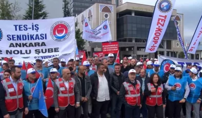 İşçiler, Hazine ve Maliye Bakanlığı Önünde Eylem Gerçekleştirdi